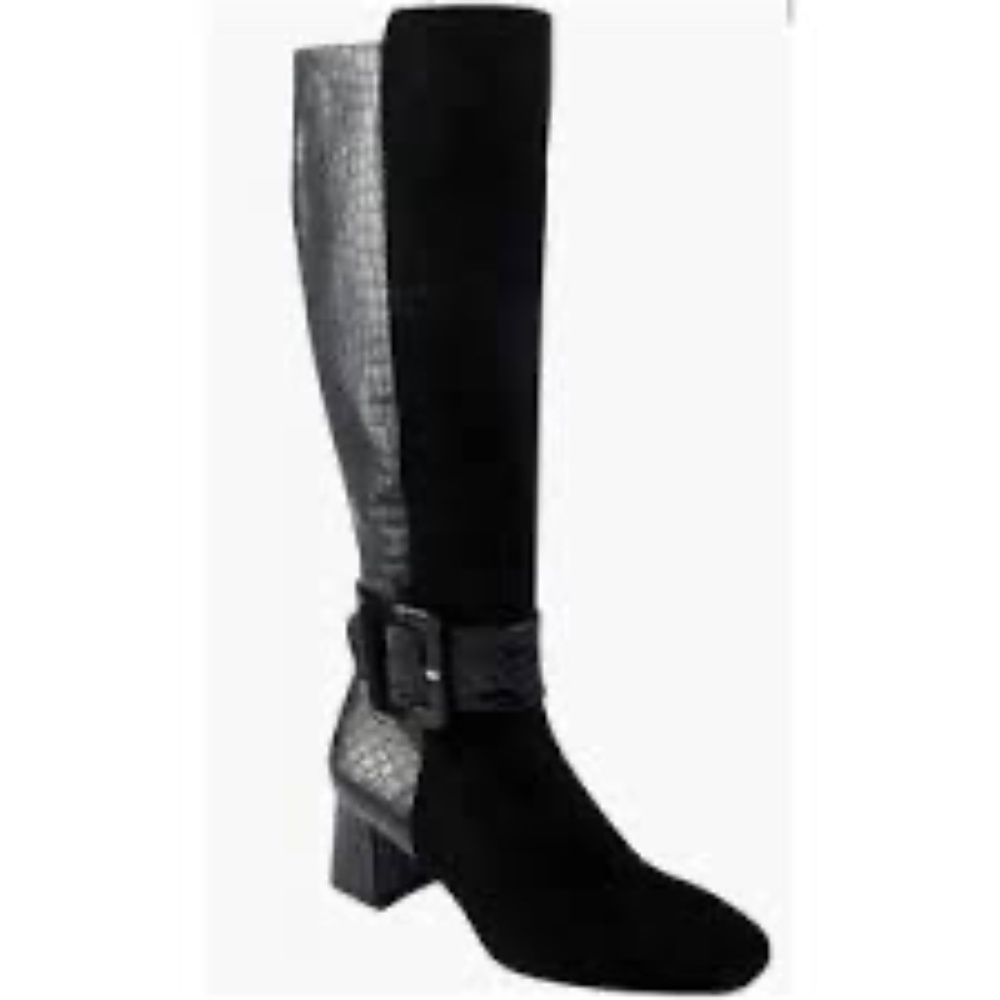 NWOT New Ron White Loris Tall Boot Suede Leather size EU38/US 7.5